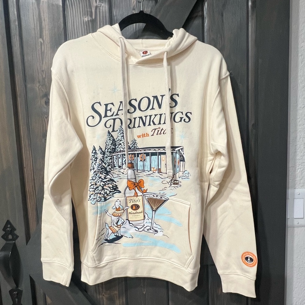 Tito's Vodka Holiday Ugly Christmas Sweater Sweatshirt Pullover Size Small New